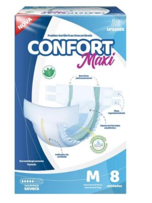 FRALDA GERIATRICA - TAM M - CONFORT MAXI - PCT C/8;MAXI CONFORT