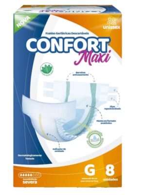 FRALDA GERIATRICA - TAM G - CONFORT MAXI - PCT C/8;MAXI CONFORT