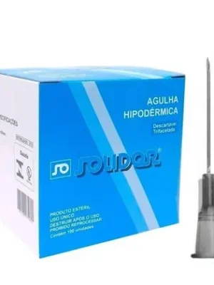 AGULHA 30MM X 0,70 (22G) PRETO - CX C/100; SOLIDOR