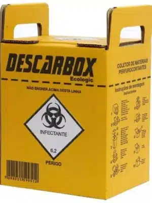 COLETOR DE ARTIGOS PERFUROCORTANTES - 20 LITROS;DESCARBOX