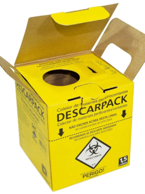 COLETOR DE ARTIGOS PERFUROCORTANTES - 3 LITROS;DESCARBOX