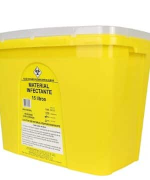 COLETOR DE ARTIGOS PERFUROCORTANTES PLÁSTICO 15L ;LABOR IMPORT