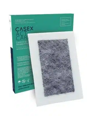 CURATIVO CARVAO ATIVADO C/PRATA 10,5 X 19 CM - ACT;CASEX