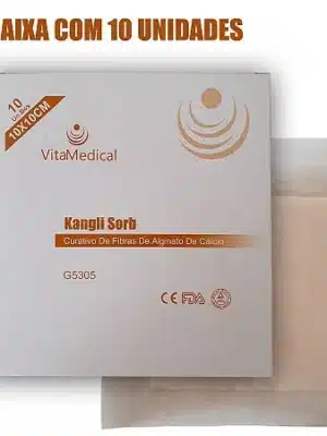 CURATIVO ALGINATO 10 X 10CM - C/10 - KANGLI SORB;VITAMEDICAL