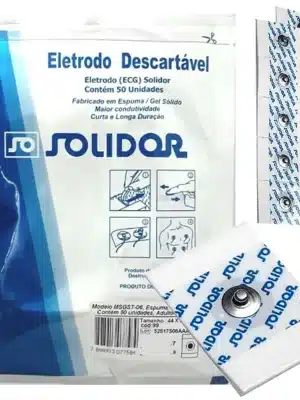 ELETRODO CARDIO C/GEL ADULTO/INFANTIL - PCT C/50;SOLIDOR