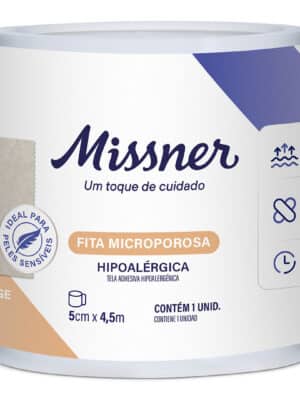 FITA MICROPORE BEGE 5 CM X 4,5 M - CX C/96;MISSNER