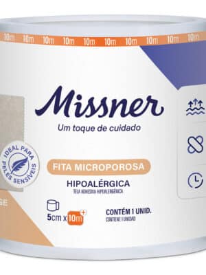 FITA MICROPORE BEGE 5 CM X 10 M - CX C/96;MISSNER