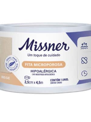 FITA MICROPORE BEGE 2,5 CM X 4,5 M - CX C/96;MISSNER