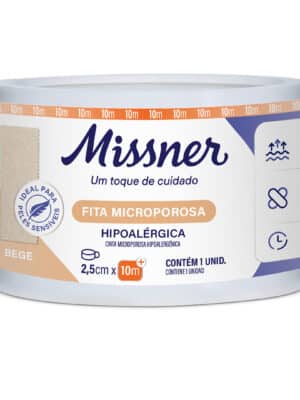 FITA MICROPORE BEGE 2,5 CM X 10 M - CX C/96;MISSNER