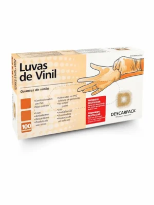 LUVA DE VINIL COM PÓ - TAMANHO G - CX C/100;DESCARPACK