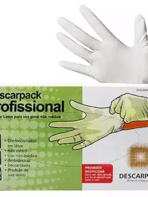LUVA DE LÁTEX COM PÓ - TAMANHO P - PROFISSIONAL;DESCARPACK