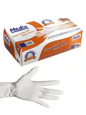 LUVA DE LÁTEX COM PÓ - TAMANHO G - CX C/100;MEDIX