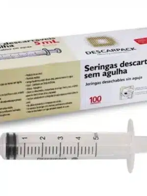 SERINGA 5ML SEM AGULHA - CX C/100 - LOCK;DESCARPACK