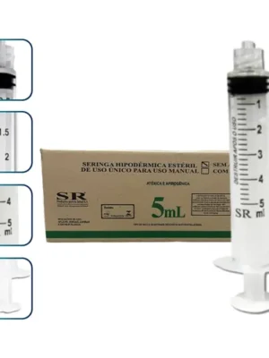 SERINGA 5ML SEM AGULHA - CX C/500 - LOCK;SR