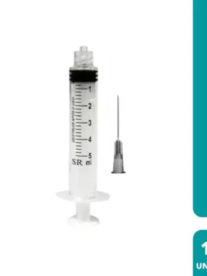 SERINGA 5ML COM AGULHA 25MM X 0,70 - C/500 - LOCK; SR