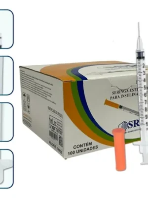 SERINGA 1ML COM AGULHA 8MM X 0,30 (30G) - CX C/100; SR