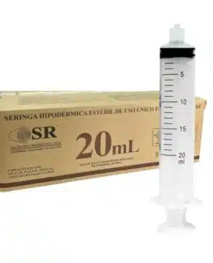 SERINGA 20ML COM AGULHA 25MM X 0,70 - C/250 - LOCK;SR