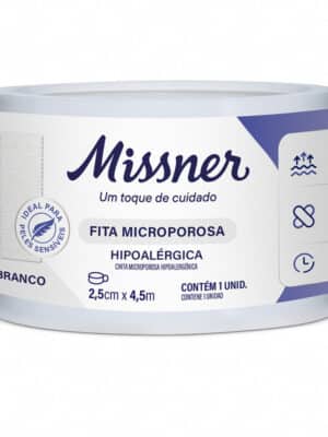FITA MICROPORE BRANCA 2,5 CM X 4,5 M - CX C/96;MISSNER