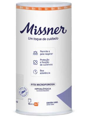 FITA MICROPORE BRANCA 10 CM X 10 M - CX C/24;MISSNER