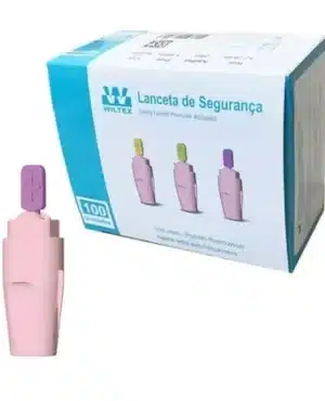 LANCETA DE SEGURANÇA AUTOMATICA 28G - CX C/100;WILTEX PLUS