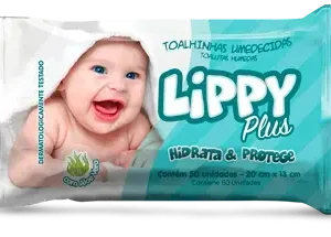 LENÇO UMEDECIDO - PCT C/50 - LIPPY PLUS;APCS