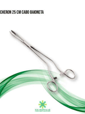 PINÇA CHERROM 25CM CABO BAIONETA P/TAMPONAMENTO ;PROFESSIONAL