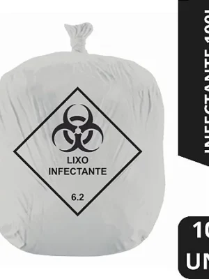 SACO LIXO 100L BRANCO C/SIMBOLO - PCT C/100;SEM FABRICANTE