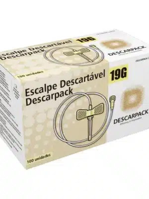 SCALP 19G AMARELO - CX C/100 UND ;DESCARPACK
