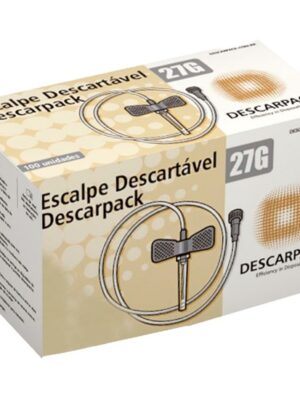SCALP 27G CINZA - CX C/100 UND;DESCARPACK