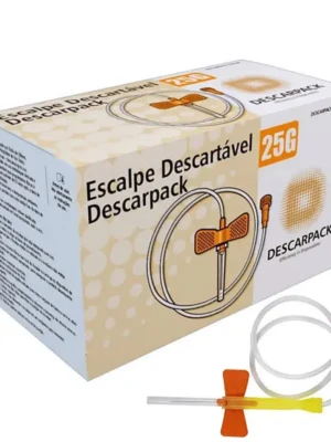 SCALP 25G LARANJA - CX C/100 UND;DESCARPACK