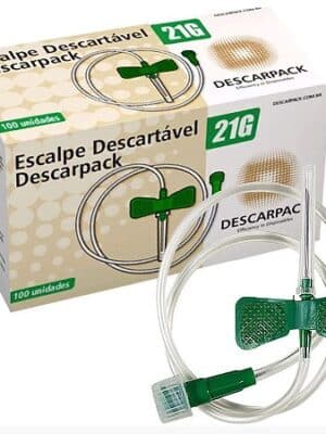 SCALP 21G VERDE - CX C/100 UND;DESCARPACK