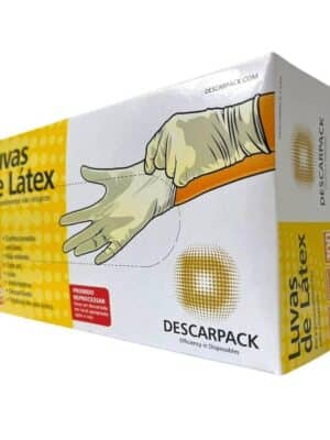 LUVA DE LÁTEX COM PÓ - TAMANHO G - CX C/100;DESCARPACK