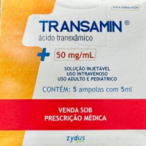 ACIDO TRANEXAMICO 50MG/ML - CX C/5 AMP - TRANSAMIN; ZYDUS
