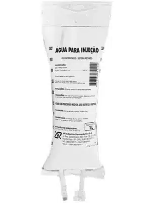 AGUA P/ INJEÇÃO 1000ML BOLSA - CX C/10 (H);JP INDUSTRIA