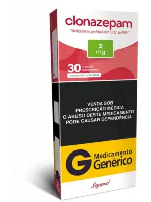 *CLONAZEPAM 2MG - CX C/30 CPR - GENÉRICO;LEGRAND