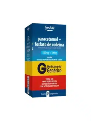 *CODEÍNA+PARACETAMOL 30+500MG - C/12CPR - ;GEOLAB