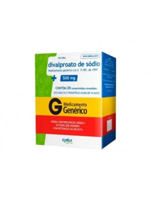 *DIVALPROATO DE SÓDIO 500MG CX C/20 CPR - ;ZYDUS