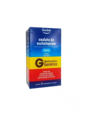 *ESCITALOPRAM 10MG - CX C/30 CPR - GENÉRICO;GEOLAB