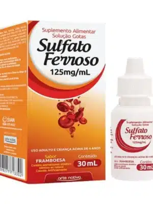 FERRO 125MG/ML - SABOR FRAMBOESA - FR 30ML;ARTE NATIVA