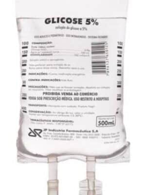 GLICOSE 5% - BOLSA 500ML - CX C/20 (H);JP INDUSTRIA